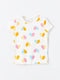 Crew Neck Printed Short Sleeve Baby Girl T-Shirt